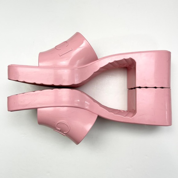 Gucci Pink Platform Slides with Chunky Sole - Picture 6 of 12